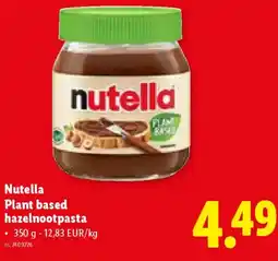 Lidl Nutella Plant based hazelnootpasta aanbieding
