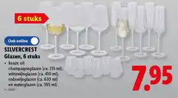 Lidl Silvercrest glazen, 6 stuks aanbieding