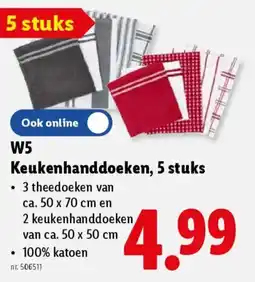 Lidl W5 Keukenhanddoeken aanbieding