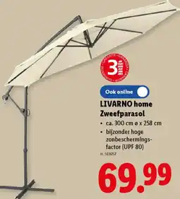 Lidl Livarno home zweefparasol aanbieding