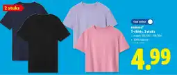 Lidl esmara T-shirts, 2 stuks aanbieding