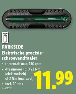Lidl Parkside Elektrische precisie- schroevendraaier aanbieding