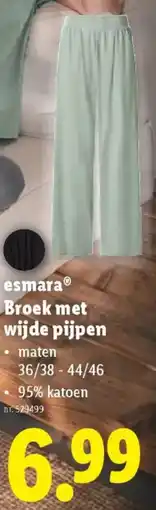 Lidl esmara Broek met wijde pijpen aanbieding