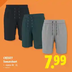 Lidl Crivit sweatshort aanbieding