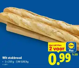 Lidl Wit stokbrood aanbieding