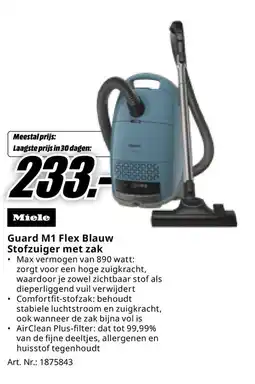 MediaMarkt Miele Guard M1 Flex Blauw Stofzuiger met zak aanbieding