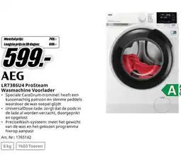 MediaMarkt AEG LR7386U4 ProSteam Wasmachine Voorlader aanbieding
