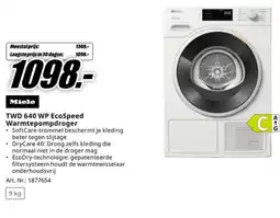 MediaMarkt Miele TWD 640 WP EcoSpeed Warmtepompdroger aanbieding