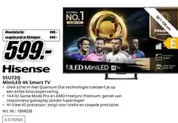 MediaMarkt Hisense 55U72Q MiniLED 4K Smart TV aanbieding