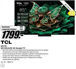 MediaMarkt TCL 85C7K QD-MiniLED 4K Google TV aanbieding