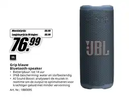 MediaMarkt JBL Grip blauw Bluetooth-speaker aanbieding