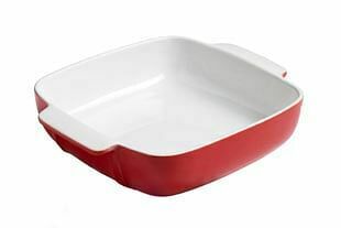 Pyrex Ovenschotel Signature 22 x 22 cm wit en rood