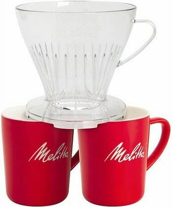 Makro Melitta Mugs 2 stuks + Opzetfilter Premium 1 x 4 aanbieding