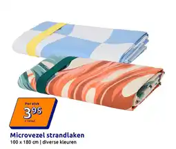Action Microvezel strandlaken aanbieding