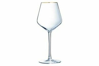 Makro Cristal d’Arques Wijnglas Ultime 47 cl transparant met gouden rand 4 stuks aanbieding