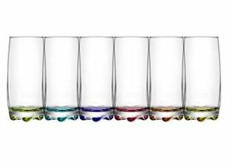Lav - Gurallar Glas 37 cl Adora Coral transparant 6 stuks