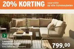 GAMMA Loungeset Kopenhagen beige aanbieding