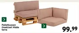 GAMMA Palletkussen (hoek)set Hidde terra aanbieding