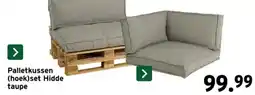 GAMMA Palletkussen (hoek)set Hidde taupe aanbieding