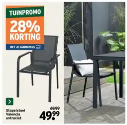 GAMMA Stapelstoel Valencia antraciet aanbieding