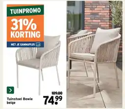 GAMMA Tuinstoel Bowie beige aanbieding