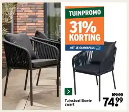 GAMMA Tuinstoel Bowie zwart aanbieding