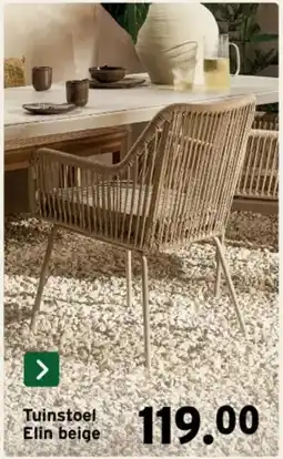 GAMMA Tuinstoel Elin beige aanbieding