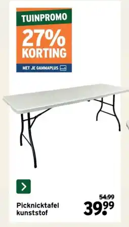 GAMMA Picknicktafel kunststof aanbieding