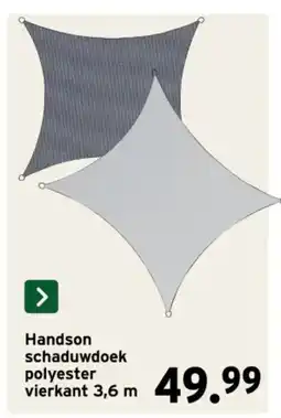 GAMMA Handson schaduwdoek polyester vierkant aanbieding