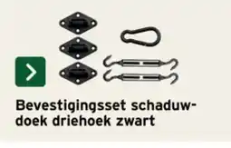 GAMMA Bevestigingsset schaduwdoek driehoek zwart aanbieding