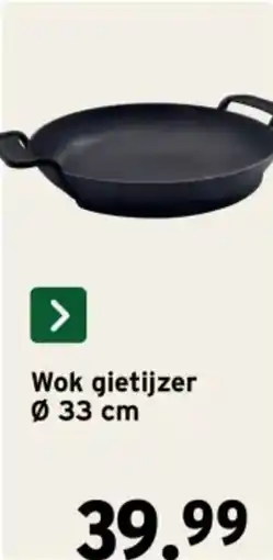 GAMMA Wok gietijzer aanbieding