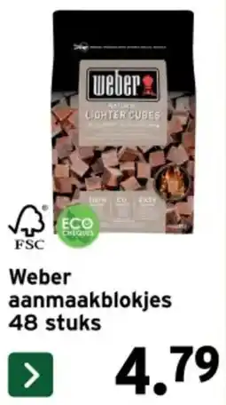 GAMMA Weber aanmaakblokjes aanbieding