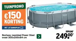 GAMMA Bestway zwembad Power Steel ovaal 305x200x84 cm aanbieding
