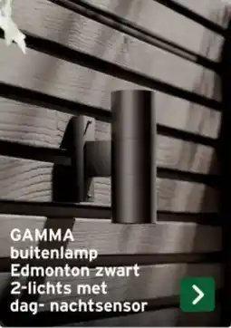 GAMMA GAMMA buitenlamp Edmonton zwart 2-lichts met dag-nacht sensor aanbieding
