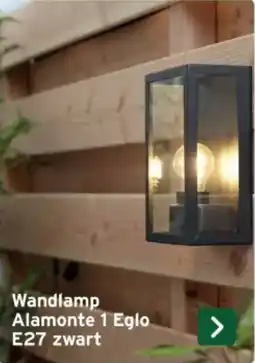 GAMMA Wandlamp Alamonte 1 Eglo E27 zwart aanbieding