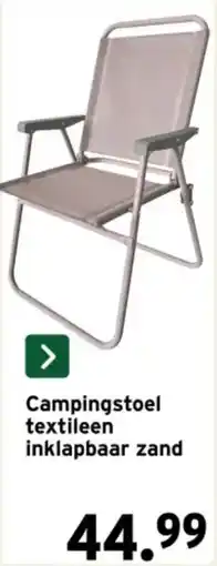 GAMMA Campingstoel textileen inklapbaar zand aanbieding