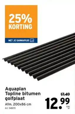 GAMMA Aquaplan Topline bitumen golfplaat aanbieding