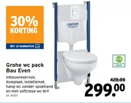 GAMMA Grohe wc pack Bau Even aanbieding