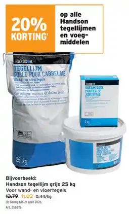 GAMMA Handson tegellijm grijs aanbieding