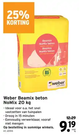 GAMMA Weber Beamix beton NoMix aanbieding