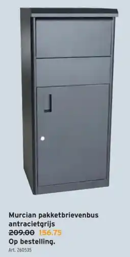 GAMMA Murcian pakketbrievenbus antracietgrijs aanbieding