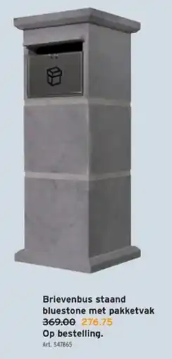 GAMMA Brievenbus staand bluestone met pakketvak aanbieding
