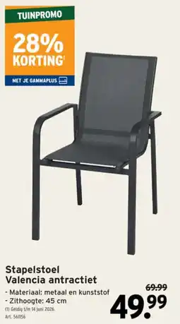 GAMMA Stapelstoel Valencia antractiet aanbieding