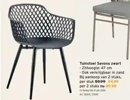 GAMMA Tuinstoel Savona zwart aanbieding