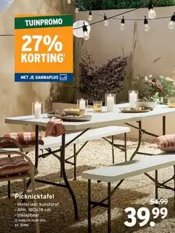 GAMMA Picknicktafel aanbieding