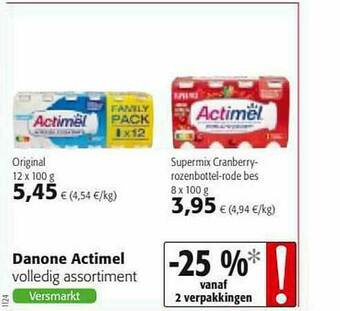 Colruyt Danone Actimel aanbieding