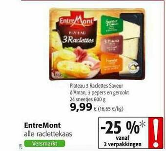 Colruyt Entremont Alle Raclettekaas aanbieding