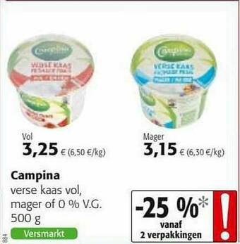 Colruyt Campina Verse Kaas aanbieding