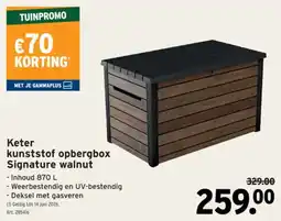 GAMMA Keter kunststof opbergbox Signature walnut aanbieding