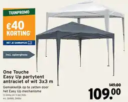 GAMMA One Touche Easy Up partytent antraciet of wit aanbieding